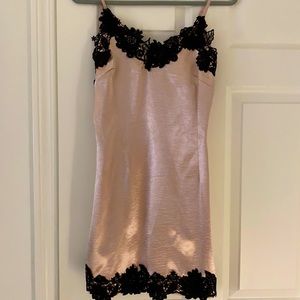 Champagne and black dress!